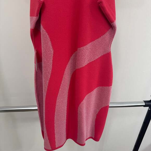 Herve Leger Jacquard-Knit Mini Dress In Coral - 55% Off - Picture 6 of 7